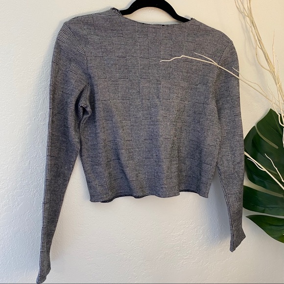 ZARA Plaid Long Sleeve Top - Picture 8 of 9